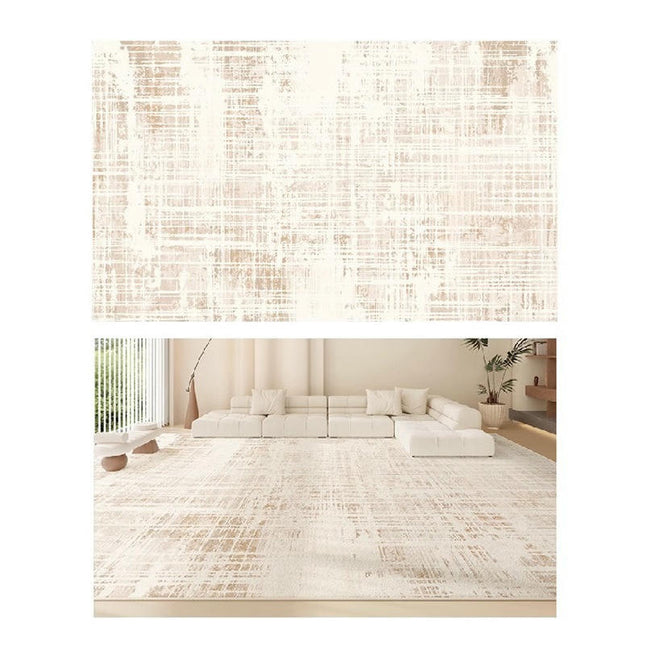 Modern Area Rug Machine Washable Beige Rugs for Living Room Large Carpets Decor