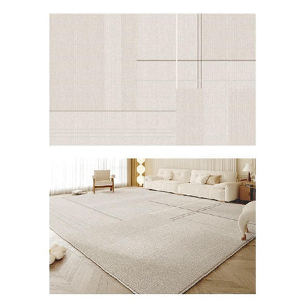 Washable Soft Indoor Floor Carpet,Beige Rug for Living Room Large Area Rugs 1