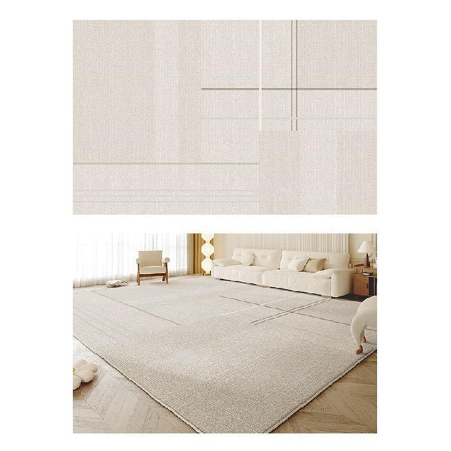 Washable Soft Indoor Floor Carpet,Beige Rug for Living Room Large Area Rugs 1