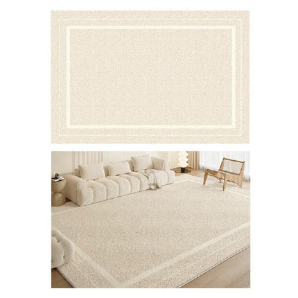 Washable Soft Indoor Floor Carpet,Beige Rug for Living Room Large Area Rugs
