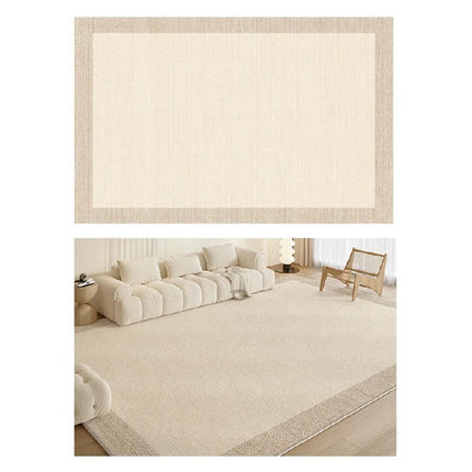 Washable Soft Indoor Floor Carpet,Beige Rug for Living Room Large Area Rugs