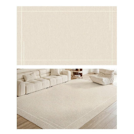 Washable Soft Indoor Floor Carpet,Beige Rug for Living Room Large Area Rugs