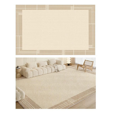 Washable Soft Indoor Floor Carpet,Beige Rug for Living Room Large Area Rugs 1