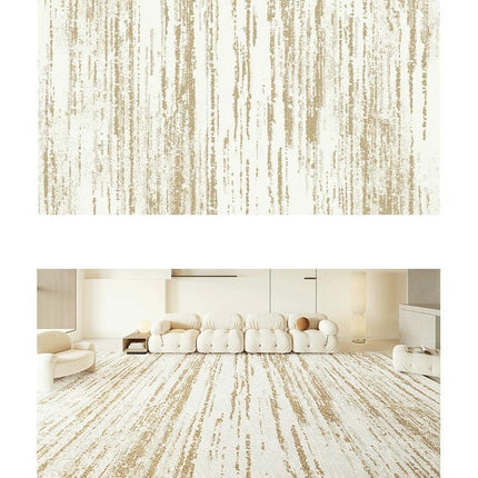 Abstract Art Decor Area Rug for Living Room Cream Indoor Rugs And Carpet
