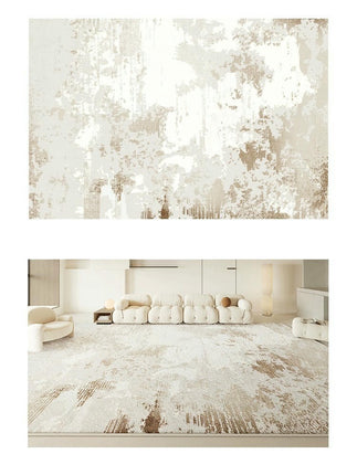 Abstract Art Decor Area Rug for Living Room Cream Indoor Rugs And Carpet