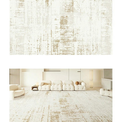 Abstract Art Decor Area Rug for Living Room Cream Indoor Rugs And Carpet