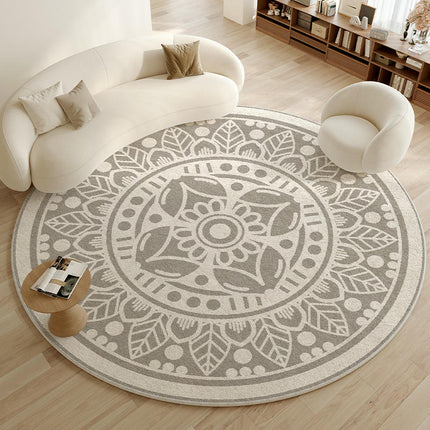 Large Round Area Rug Bohemian Rugs Machine Washable Indoor Floor Carpet