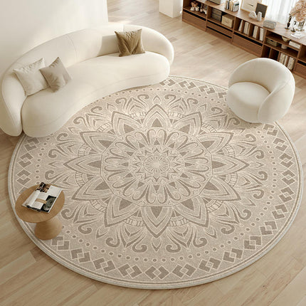 Large Round Area Rug Bohemian Rugs Machine Washable Indoor Floor Carpet