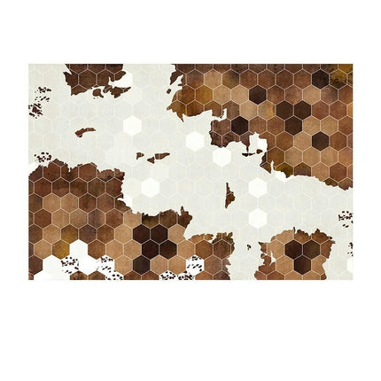 Decor Rug for Living Room Geometric Checkered Pattern Indoor Soft Carpet