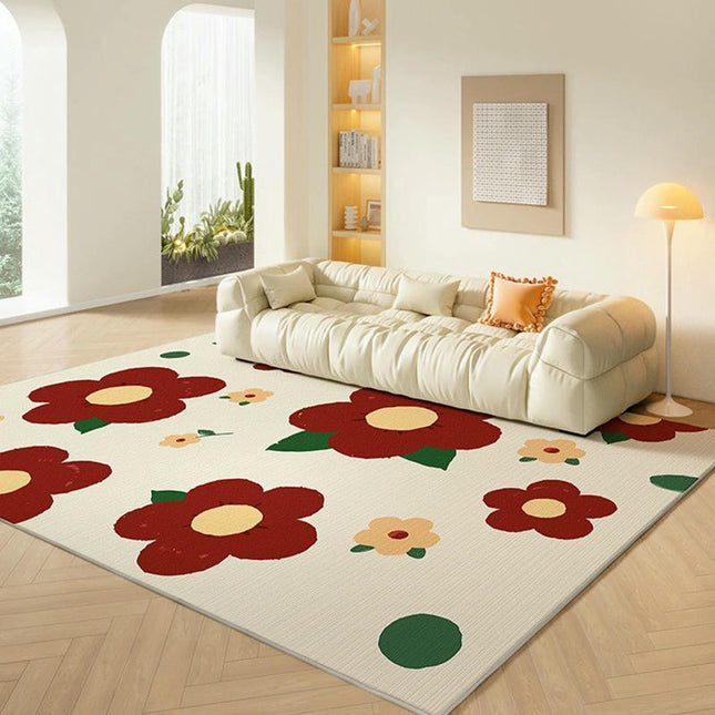 Color Modern Bedside Carpet Decor Rug for Living Room Abstract Pattern Indoor Soft Carpet