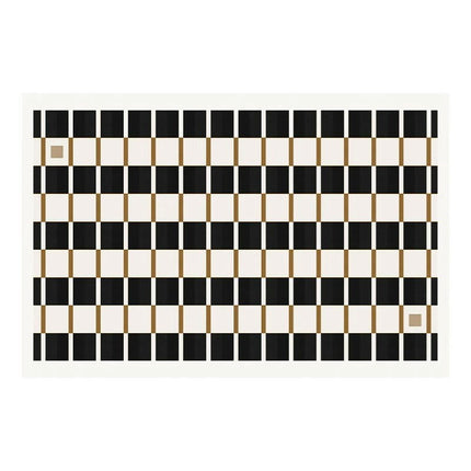 Checkered Pattern Indoor Soft Carpet Modern Decor Rug Area Rugs for Living Room 1