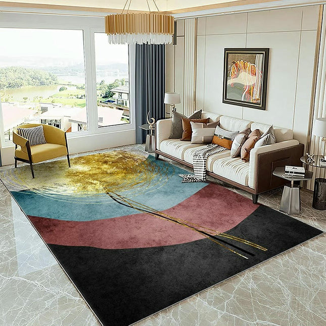 Color Modern Geometric Area Rugs Decor Rug for Living Room Abstract Indoor Soft Carpet 2