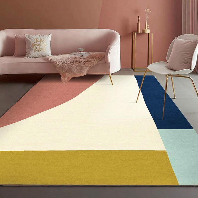 Color Modern Geometric Area Rugs Decor Rug for Living Room Abstract Indoor Soft Carpet