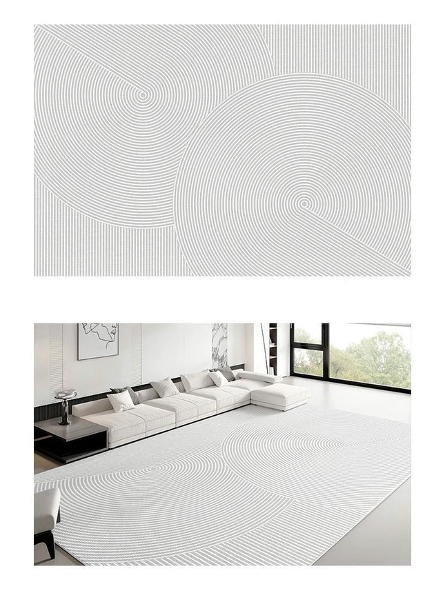 Solid Area Rug Soft Low-Pile Modern Area Rugs Non-Slip Indoor Carpet for Living Room 1