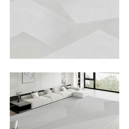 Solid Area Rug Soft Low-Pile Modern Area Rugs Non-Slip Indoor Carpet for Living Room