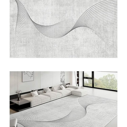 Solid Area Rug Soft Low-Pile Modern Area Rugs Non-Slip Indoor Carpet for Living Room 1