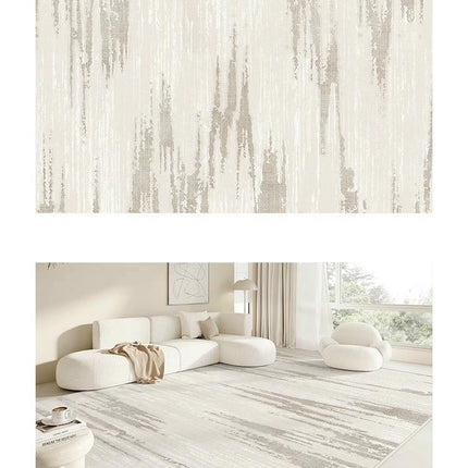Solid Area Rug Soft Low-Pile Modern Area Rugs Non-Slip Indoor Carpet for Living Room
