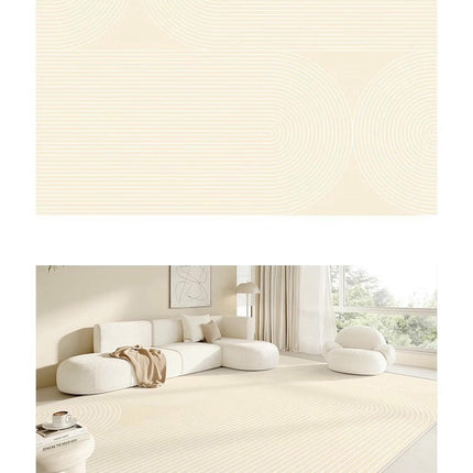 Solid Area Rug Soft Low-Pile Modern Area Rugs Non-Slip Indoor Carpet for Living Room