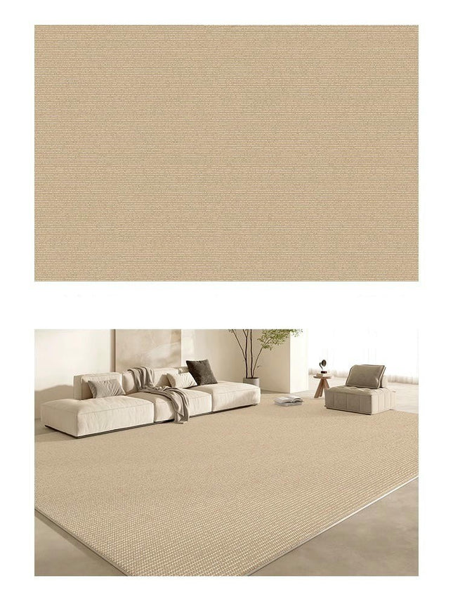 Solid Area Rug Soft Low-Pile Modern Area Rugs Non-Slip Indoor Carpet for Living Room