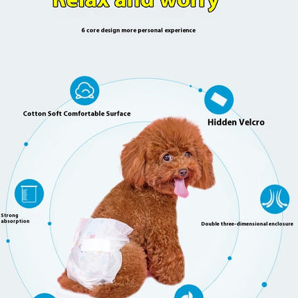 Comfort Fit Dog Diapers Disposable Female Dog Diapers Absorbent with Leak Proof Fit