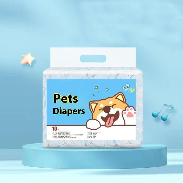 Dog Diapers Female, Disposable Dog Diapers, Cat Diapers for Female Cats, Puppy Diapers 10pcs