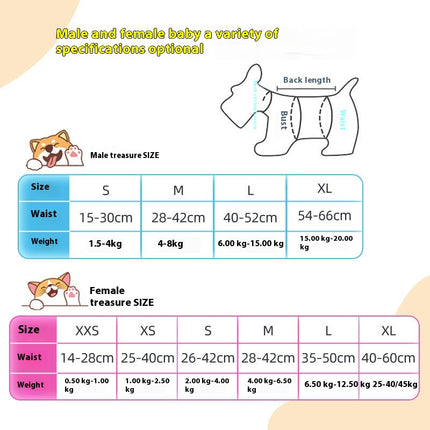 Dog Diapers Female, Disposable Dog Diapers, Cat Diapers for Female Cats, Puppy Diapers 10pcs