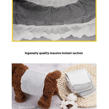 Disposable Dog Diapers Female, Super Absorbent, Breathable, With Wetness Indicator
