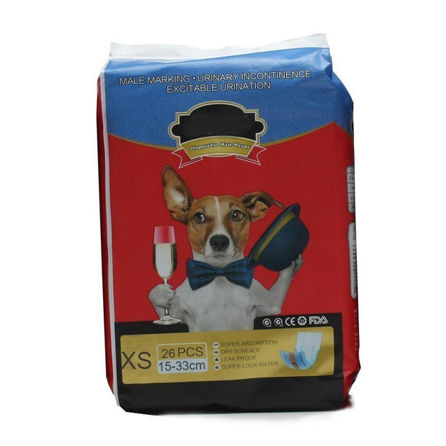 Disposable Dog Diapers Male,  Doggie Diapers for Male Dogs, Strong Absorbency | Leak Proof