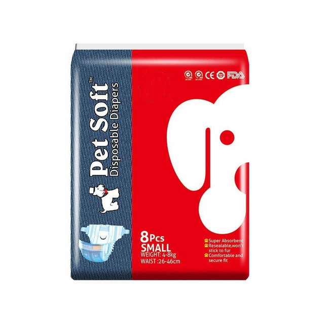 Disposable Dog Diapers Female,  Doggie Diapers for Female Dogs, Strong Absorbency | Leak Proof 8 PCS