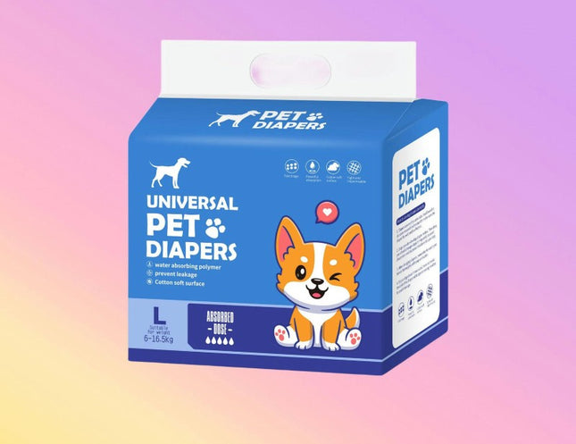 Disposable Dog Diapers Wraps for Dogs, True Fit, Absorbent, Leak Proof Doggie Diaper for Peeing