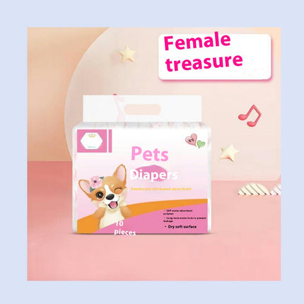 Pet Soft Disposable Male Dog Wraps-Dog Diapers for Male Dogs, Puppy Diapers 10 /12pcs