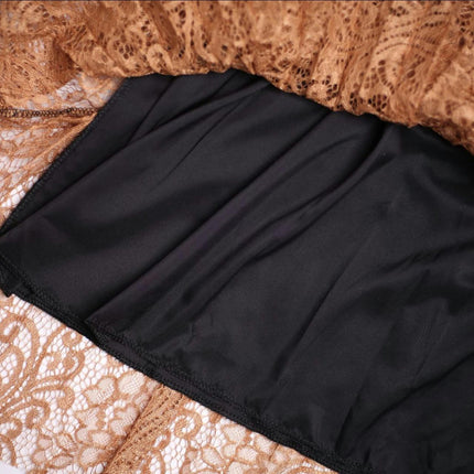 Womens Pleated Midi Skirt Elastic High Waist Swing Lace Casual A-line Long Skirts