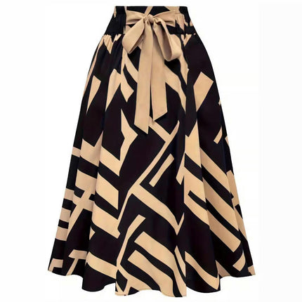 Women's Flowy Skirt Summer Pleated High Waisted Casual Long Skirts