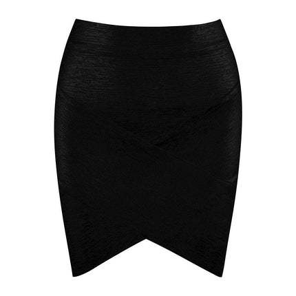 Women's Sexy Bodycon Pencil Skirt Shiny Metalic Liquid Party Mini Skirt