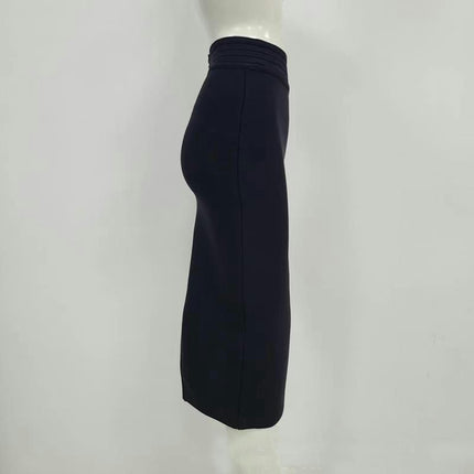 Women's Bodycon Midi Skirt Back Split High Waist Bandage Pencil Skirt