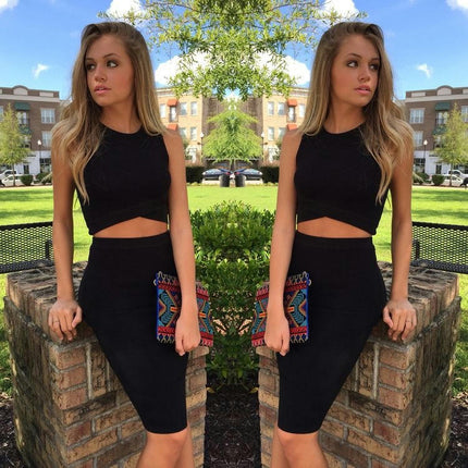 Women's Bandage Skirt High Waist Bodycon Midi Pencil Skirt