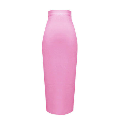 Women's High Waist Pencil Skirt Bandage Bodycon Midi Skirt