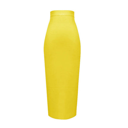 Women's High Waist Pencil Skirt Bandage Bodycon Midi Skirt