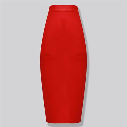 Women's High Waist Pencil Skirt Bandage Bodycon Midi Skirt
