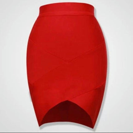 Women's Bodycon Mini Skirt High Waist Elastic Bandage Skirt