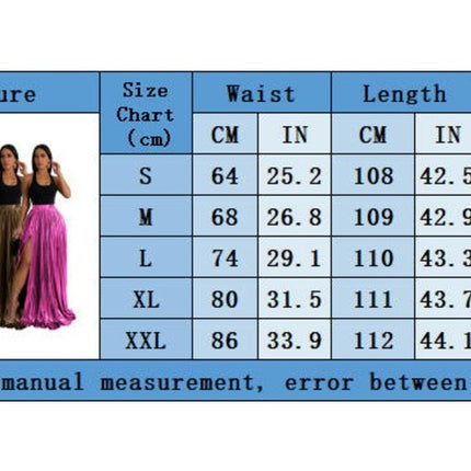 Womens Pleated Maxi Skirt High Waisted A Line Long Skirts with Slit