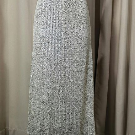 Women Sequin Midi Skirt Glitter Loose High Waist Evening Party Sparkly Skirt