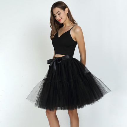 Womens Tulle Skirt A Line Tutu Skirts Adult Layered Prom Party Short Skirt