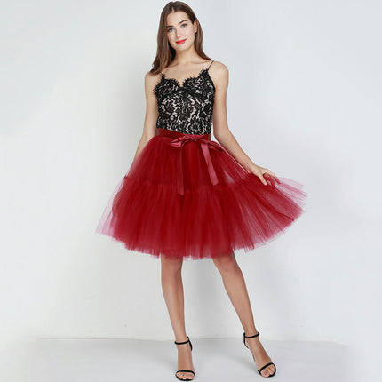 Womens Tulle Skirt A Line Tutu Skirts Adult Layered Prom Party Short Skirt