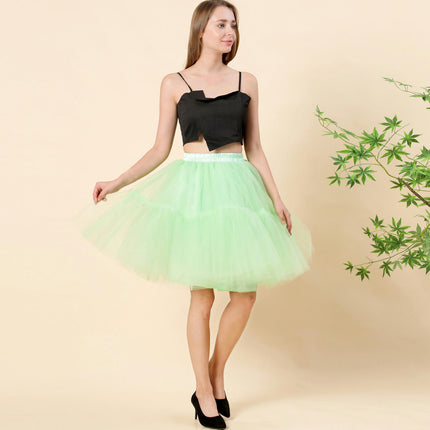 Womens Tulle Skirt A Line Tutu Skirts Adult Layered Prom Party Short Skirt