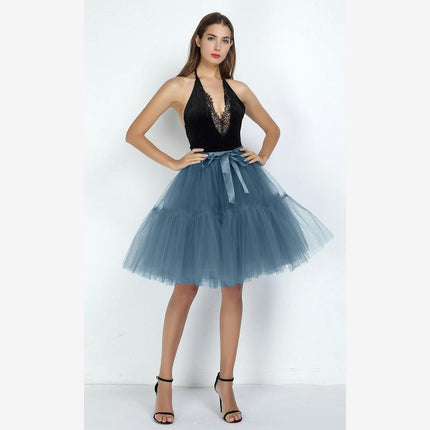 Womens Tulle Skirt A Line Tutu Skirts Adult Layered Prom Party Short Skirt