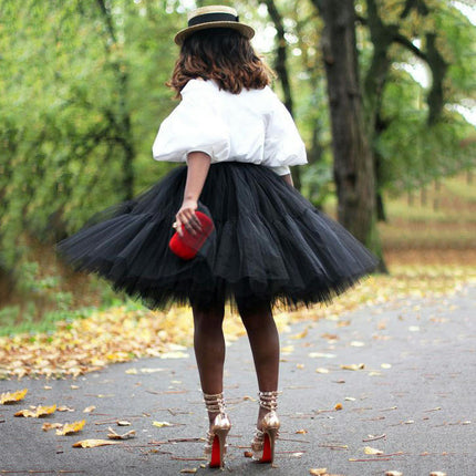 Womens Tulle Skirt A Line Tutu Skirts Adult Layered Prom Party Short Skirt