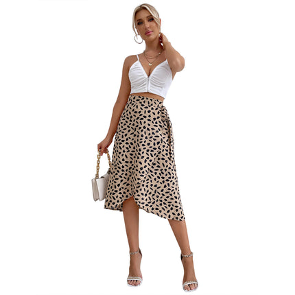 Women's Boho Floral Skirt High Low Split Summer Beach Midi Wrap Skirts