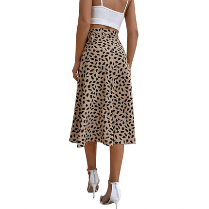 Women's Boho Floral Skirt High Low Split Summer Beach Midi Wrap Skirts