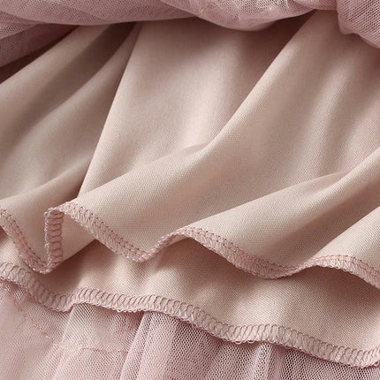 Tulle Skirts for Women Long Fairy Skirt A-Line Mesh Layered Elastic High Waist Skirts